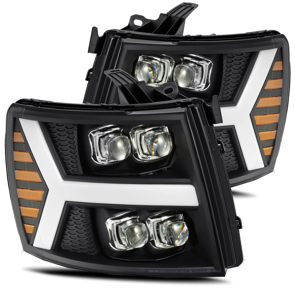 AlphaRex LED Projector Headlights Plank Style Design Black 880209