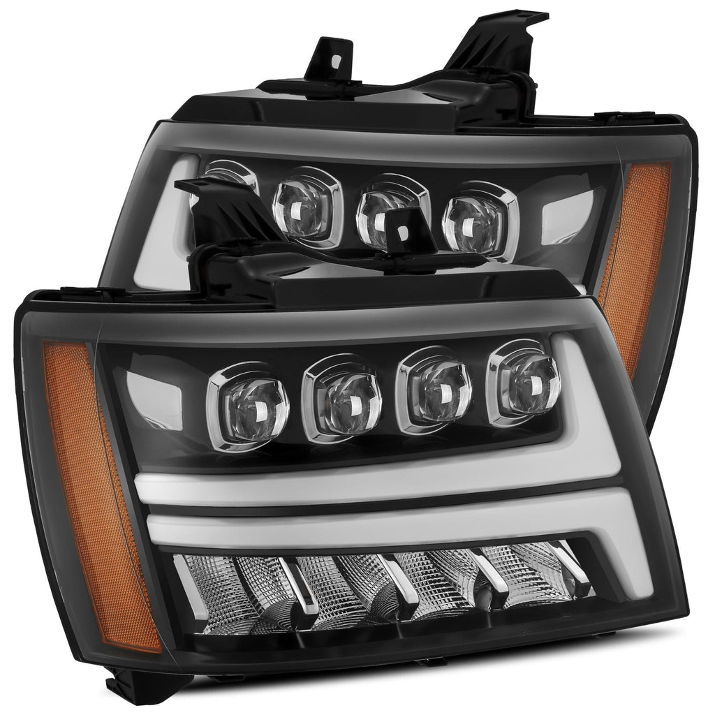 AlphaRex LED Projector Headlights Plank Style Design Gloss Black 880287