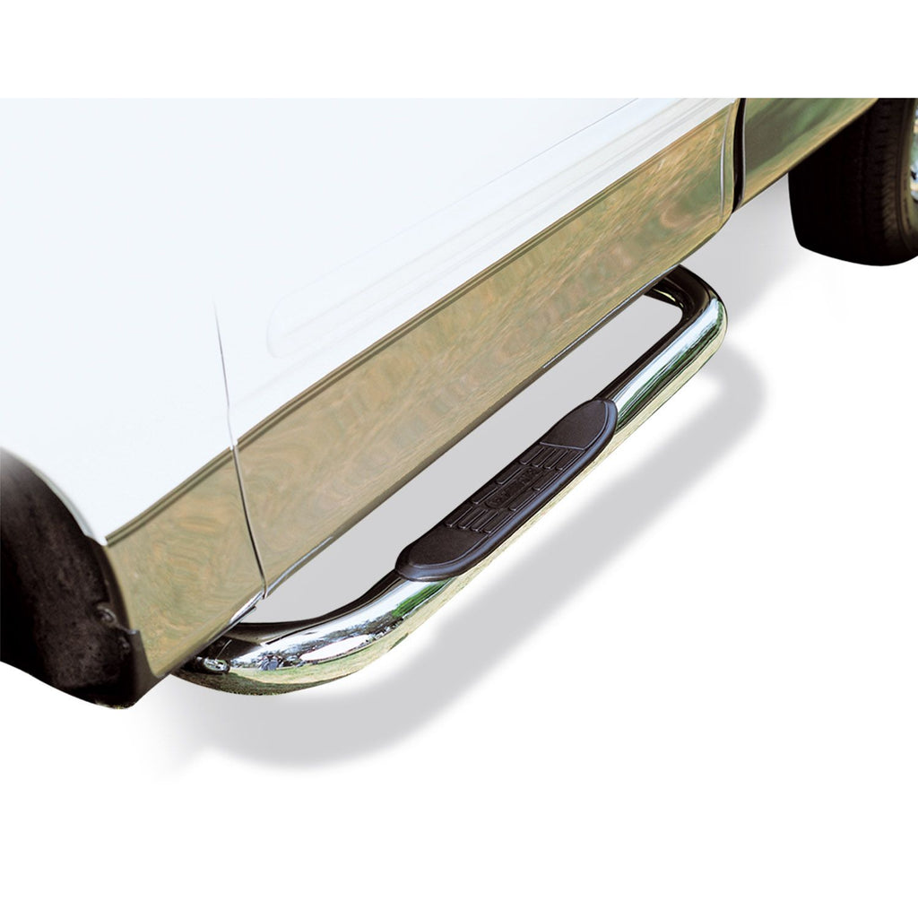 Big Country Truck Accessories 370543 - 3 Round Classic Side Steps - Complete Kit with Brackets - Chrome