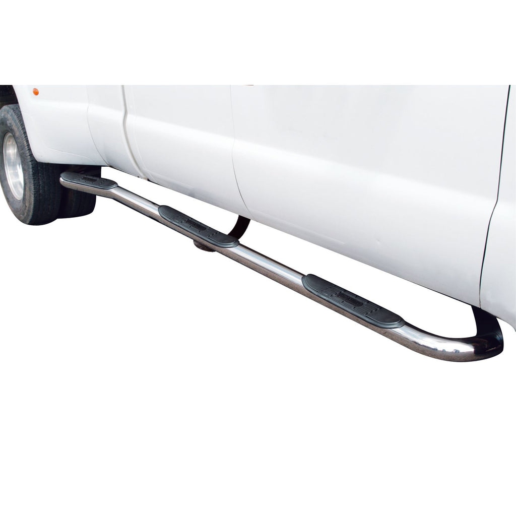 Big Country Truck Accessories 375764 - 3 Round Classic Side Bars With Mounting Bracket Kit - Polished Stainless Steel