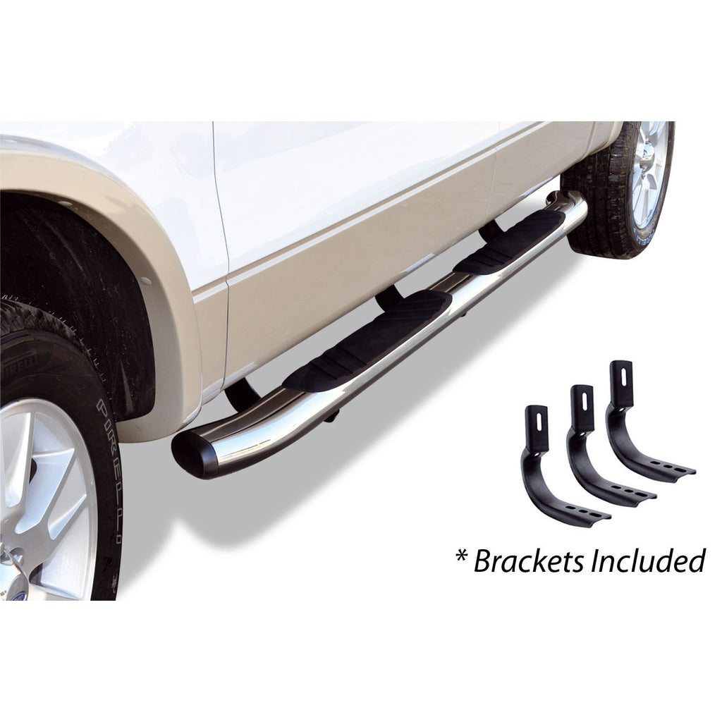 Big Country Truck Accessories 395201878 - 5 WIDESIDER XL Side Bars With Mounting Bracket Kit - Chrome