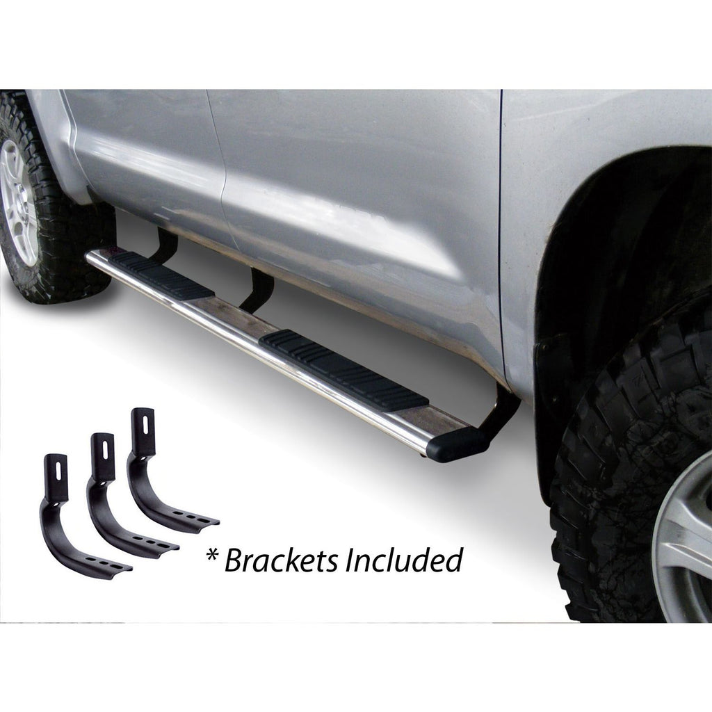 Big Country Truck Accessories 395205806 - 5 WIDESIDER Platinum Side Bars With Mounting Bracket Kit - Polished Stainless Steel