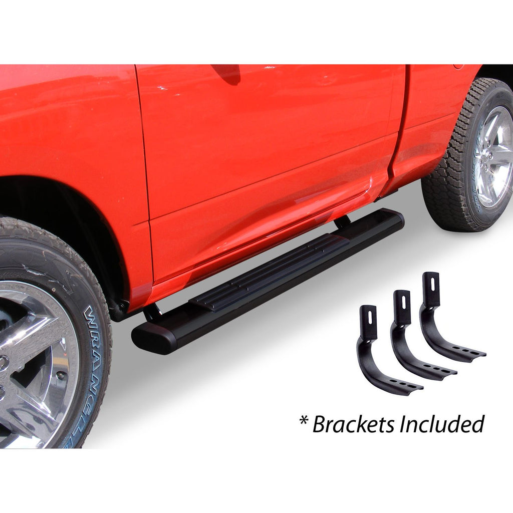 Big Country Truck Accessories 396201529 - 5 WIDESIDER XL Composite Side Steps With Mounting Brackets - Black Powdercoat