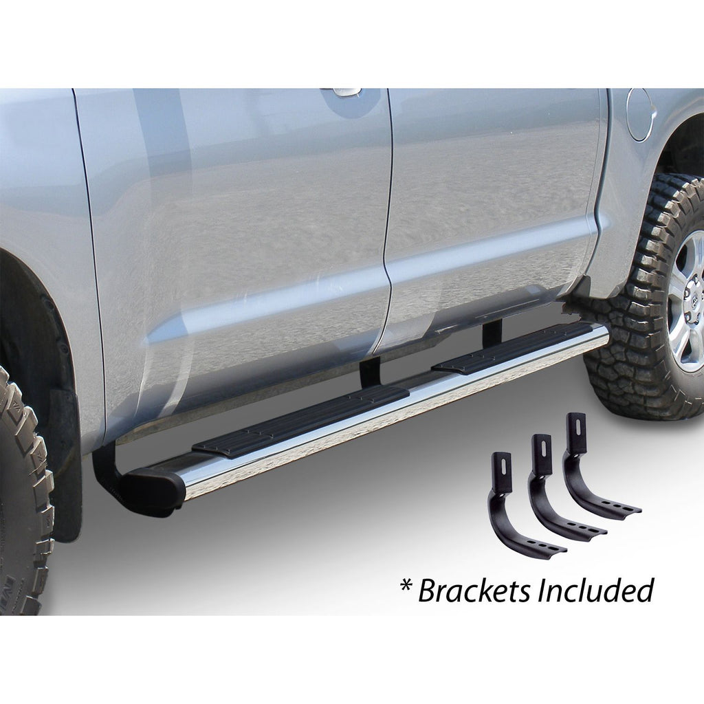 Big Country Truck Accessories 396269876 - 6 WIDESIDER Platinum Side Bars With Mounting Bracket Kit - Polished Stainless Steel