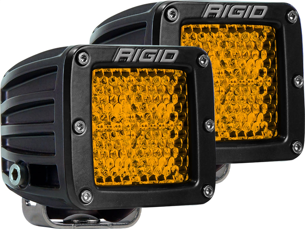 Rigid Industries D-SERIES DIFFUSED REAR FACING HIGH/LOW SM AMBER SET OF 2 90151