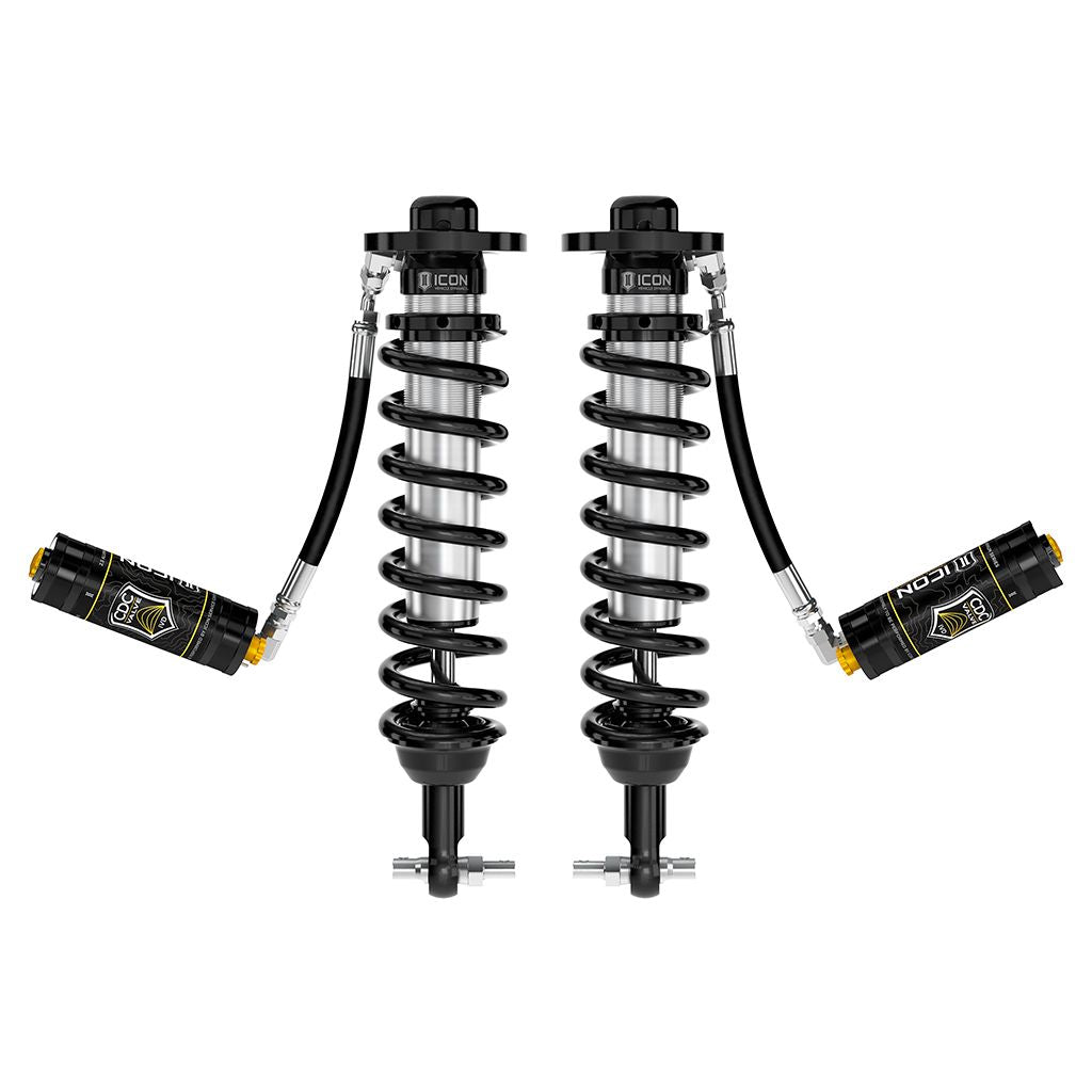 ICON 2021-2023 Ford F-150 4WD/Tremor, 3.5-4.5/2.5-3 Lift, Front 2.5 VS Remote Reservoir with CDCV Coilovers, Pair