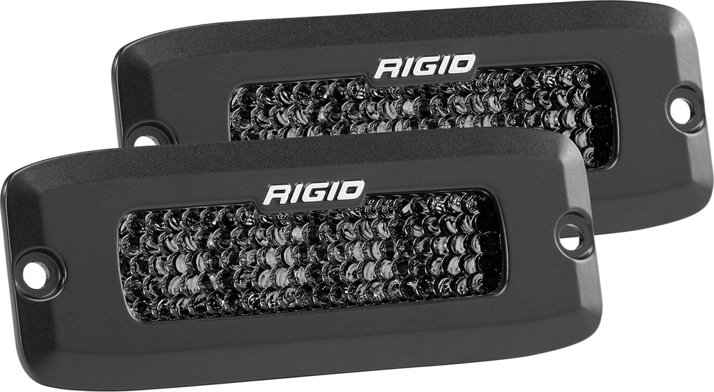 Rigid Industries SR-Q SERIES PRO SPOT DIFFUSED MIDNIGHT FLUSH MOUNT PAIR 925513BLK