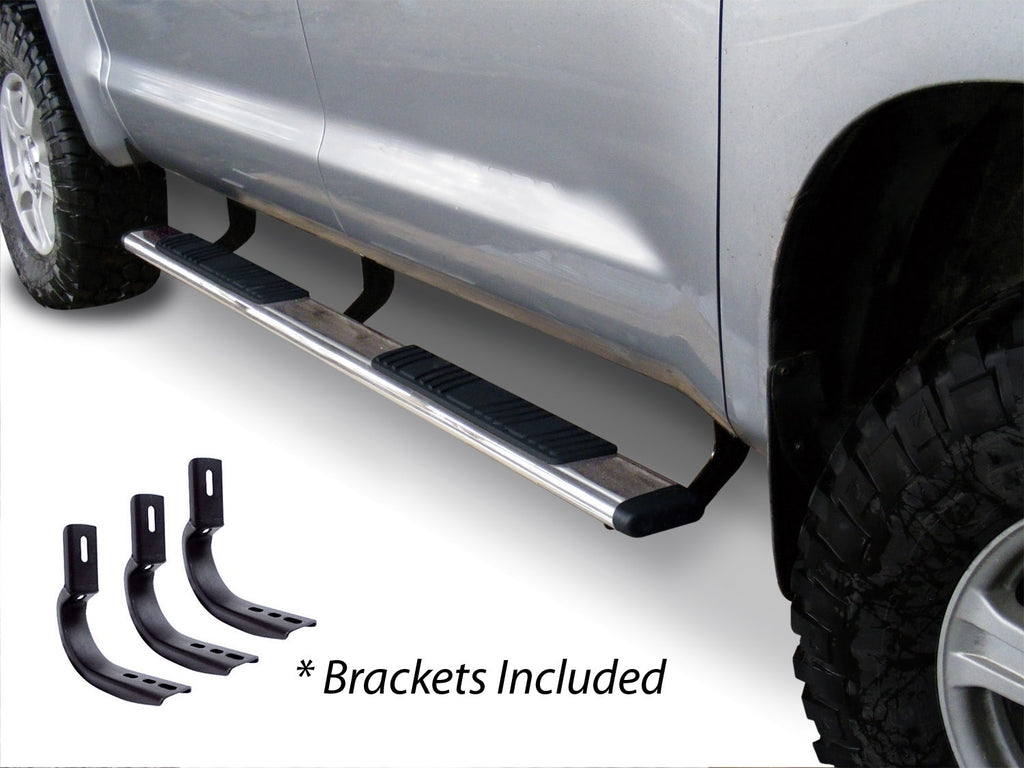 Big Country Truck Accessories 395059876 - 5 WIDESIDER Platinum Side Bars With Mounting Bracket Kit - Polished Stainless Steel