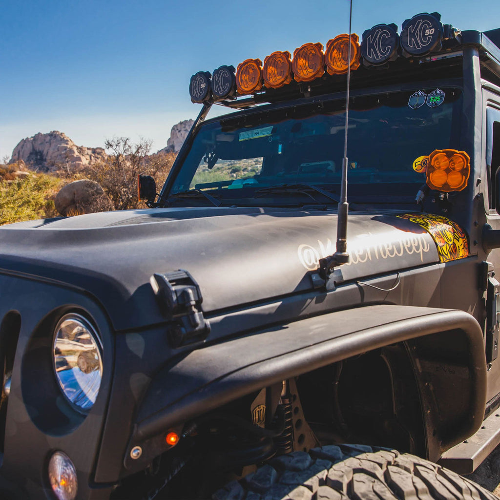 KC Hilites FLEX ERA 4 - 2-Light System - Pillar Mount - 80W Combo Beam - for Jeep JK