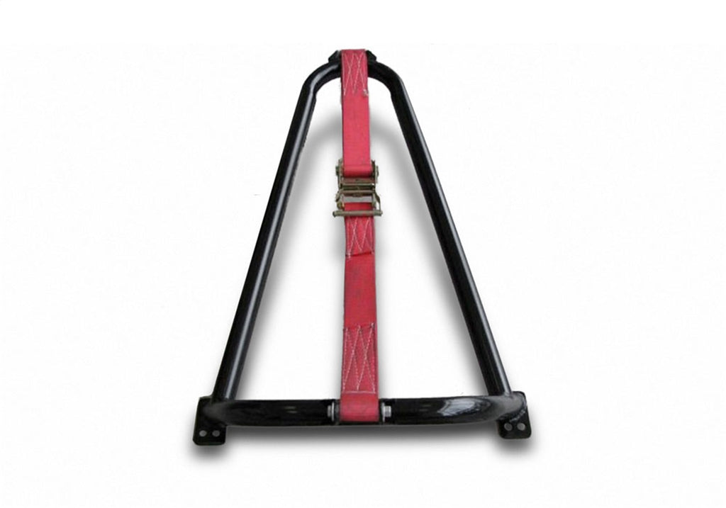 N-Fab Gloss Black Bed Mounted Tire Carrier w/Red Strap BM1TCRD