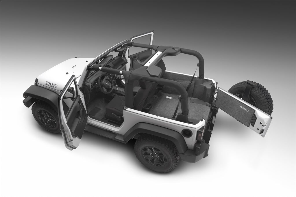 BedRug JEEP BEDRUG 07-10 JEEP JK 2DR REAR 5PC CARGO KIT (INCLUDES TAILGATE/TUB LINER) BRJK07R2