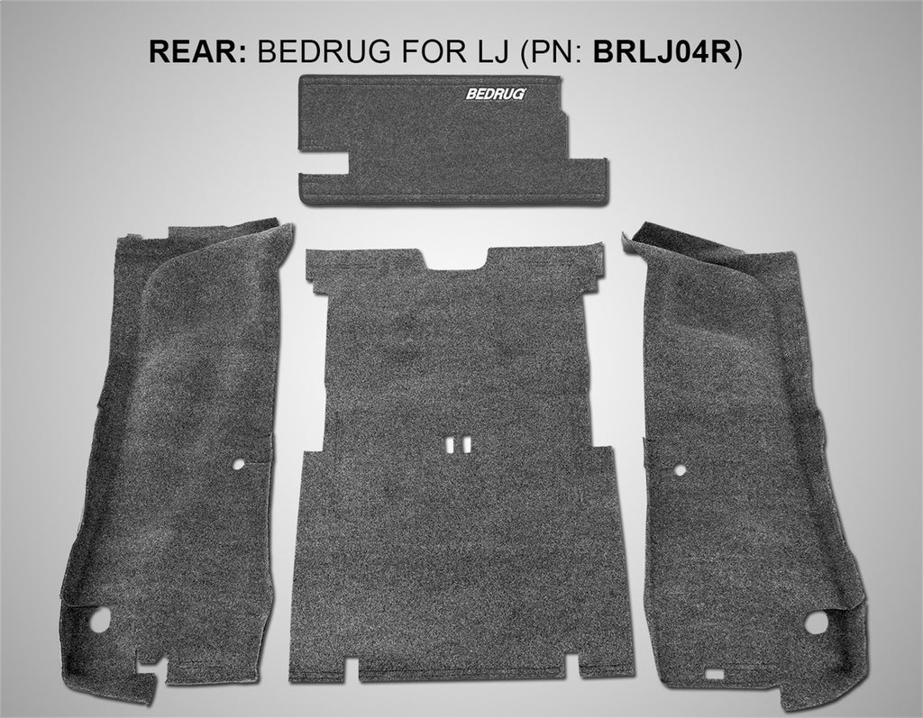 BedRug JEEP BEDRUG 03-06 JEEP LJ UNLTD REAR 4PC CARGO KIT (INC TLGTE/TUB LINER) BRLJ04R