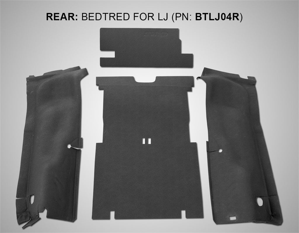 BedRug JEEP BEDTRED 03-06 JEEP LJ UNLTD REAR 4PC CARGO KIT (INC TLGTE/TUB LINER) BTLJ04R