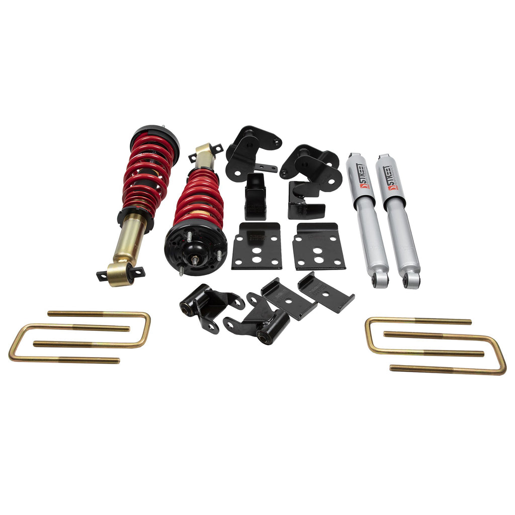 BELLTECH 1001SPC PERF COILOVER KIT Complete Kit Inc. Height Adjustable Front Coilovers 2015-2020 Ford F150 2WD/4WD (All Cabs)