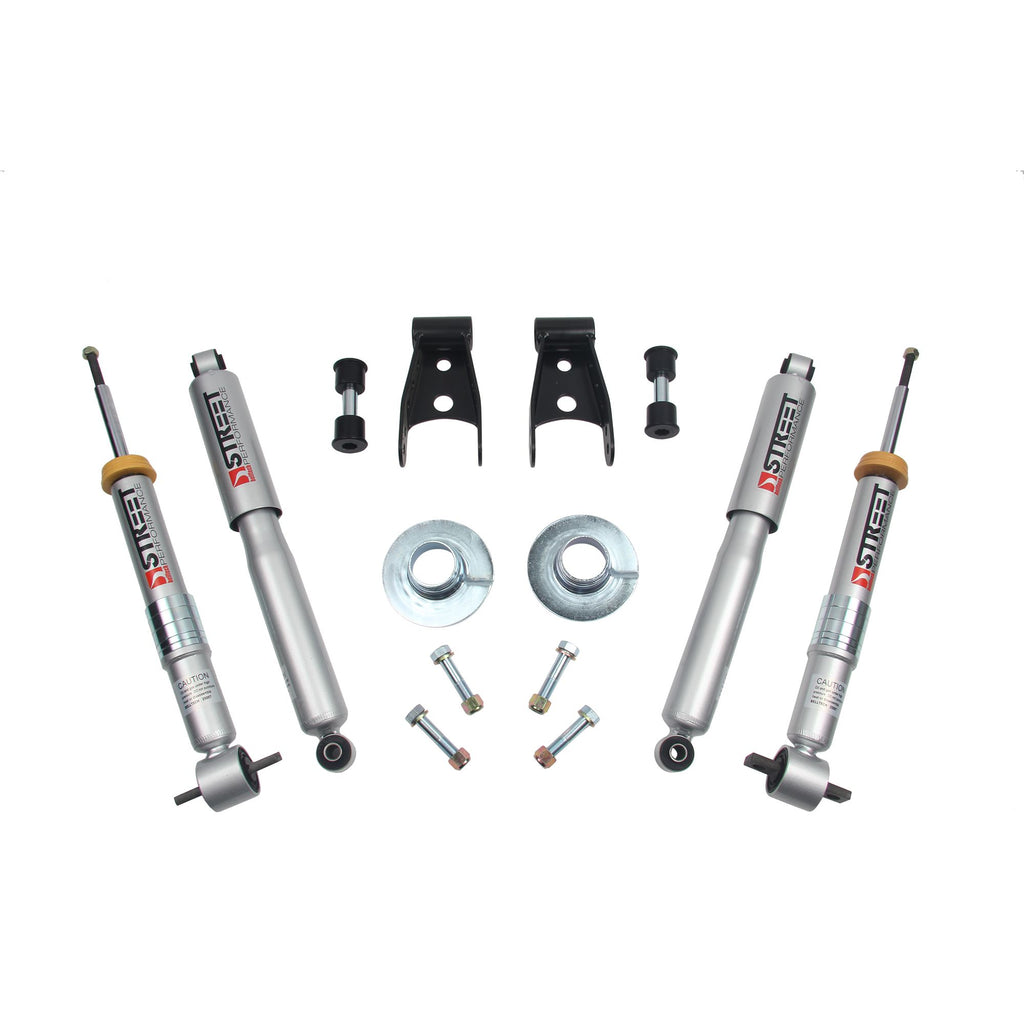 BELLTECH 1002SP LOWERING KITS  Front And Rear Complete Kit W/ Street Performance Shocks 2015-2020 Ford F-150 ((All Cabs) Short Bed)+ 1to-3F 2 in. R