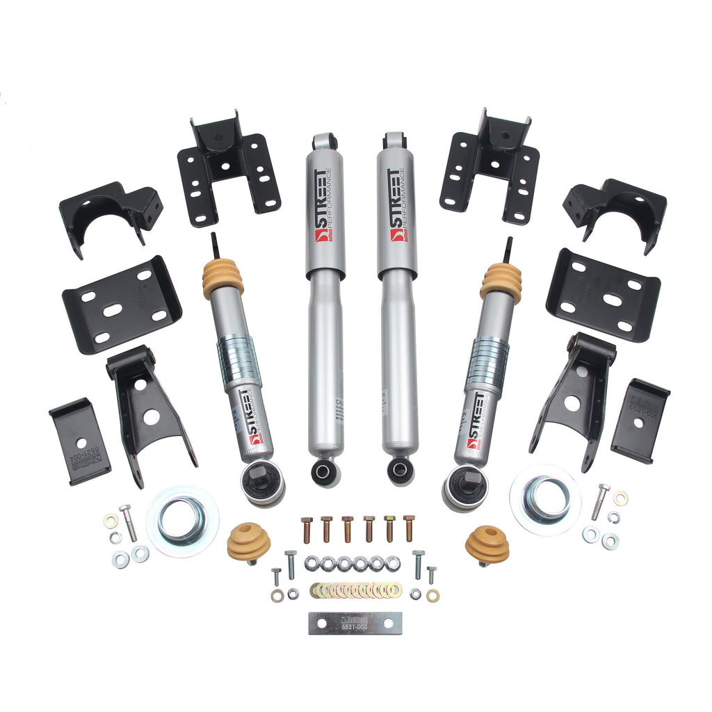 BELLTECH 1018SP LOWERING KITS  Front And Rear Complete Kit W/ Street Performance Shocks 2016.5-2018 Chevrolet Silverado/Sierra ALL CAB 4WD 2F/4R