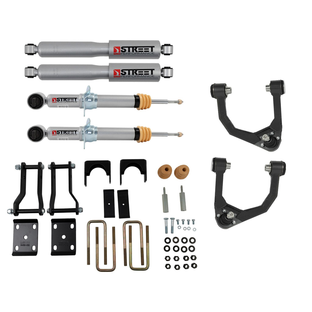 BELLTECH 1043SP LOWERING KIT Front And Rear Complete Kit W/ Street Performance Shocks 19-21 Ford Ranger 4wd (All Cabs) 3in. F / 6in. R Drop