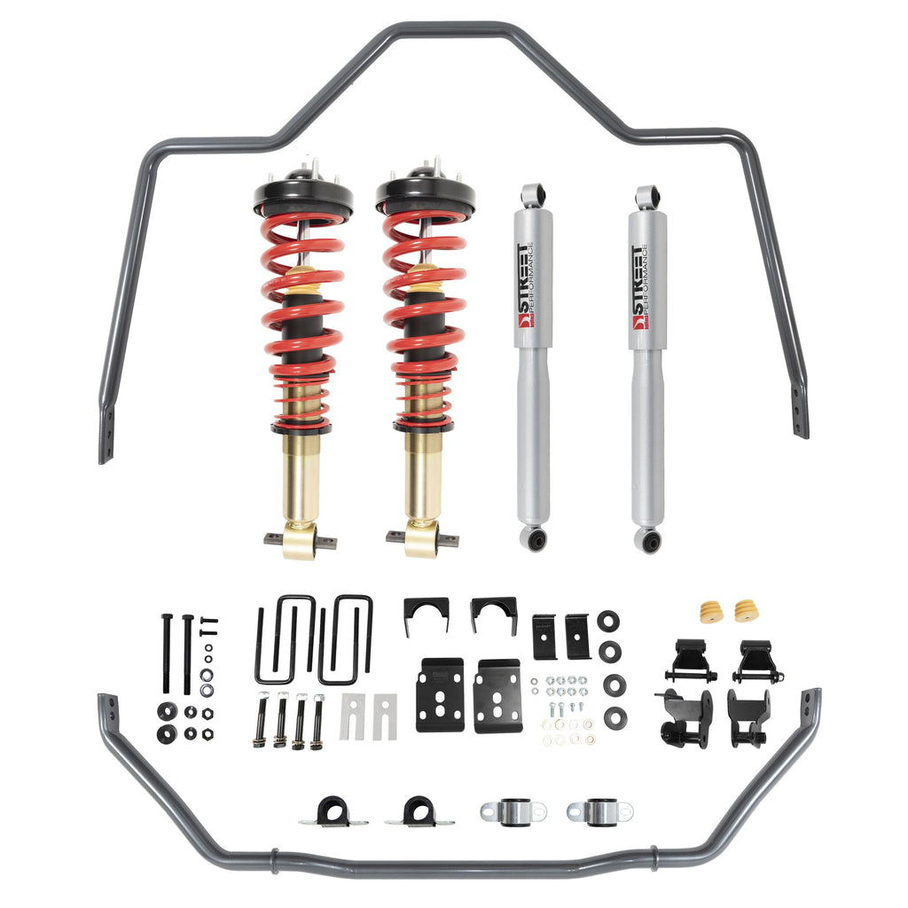 BELLTECH 1050HK PERF HANDLING KIT Complete Kit Inc. Height Adjustable Front Coilovers & Anti-Swaybar Set 2021+ Ford F-150 2WD -1in. to -3.5in.F / -4.5in.R