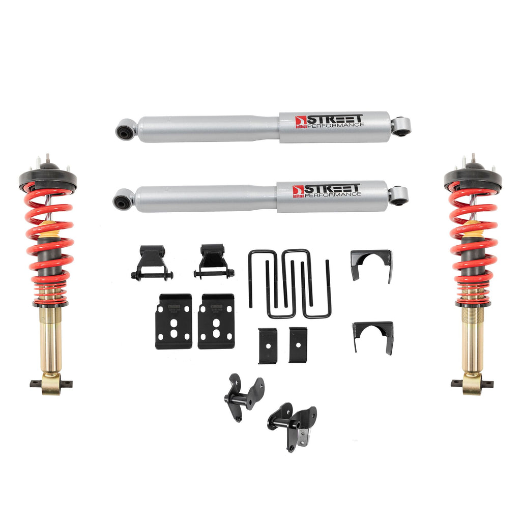 BELLTECH 1054SPC PERF COILOVER KIT Complete Kit Inc. Height Adjustable Front Coilovers 2021+ Ford F-150 4WD -1in. to -3.5in.F / -5.5in.R