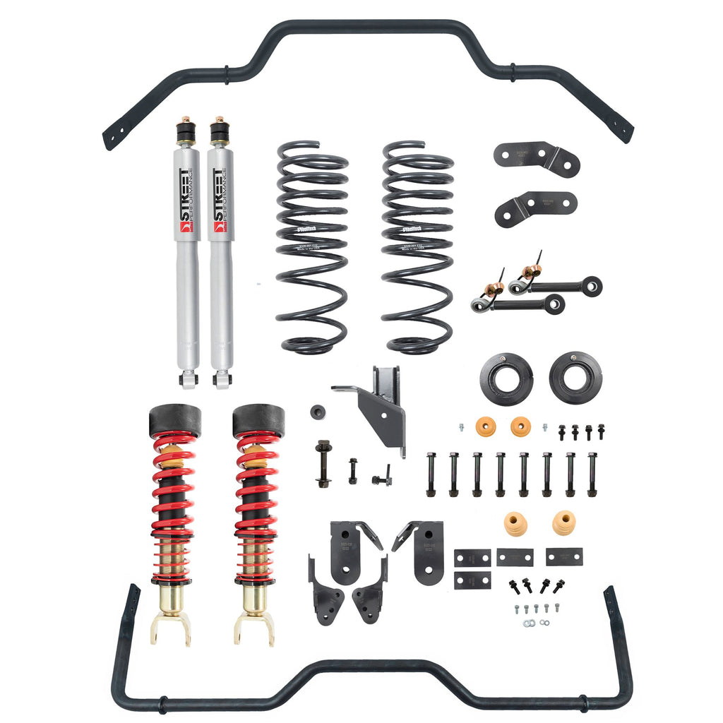 Belltech 1063HK PERF HANDLING KIT Complete Kit Inc. Height Adjustable Front Coilovers & Rear Sway Bar 2019+ RAM 1500 2WD/4WD 1-3In. Front / 4-5In. Rear