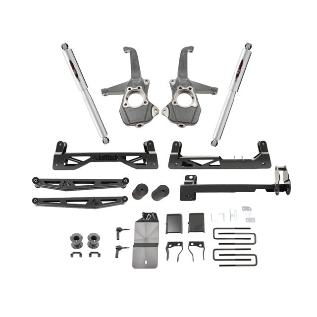 BELLTECH 150210BK LIFT KIT 6 IN. LIFT KIT INC. REAR TRAIL PERFORMANCE SHOCKS ONLY 2019-2023 SILVERADO / SIERRA 4WD 6 IN. LIFT