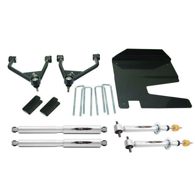 BELLTECH 150212TP LIFT KIT 4 IN. LIFT KIT INC. FRONT AND REAR TRAIL PERFORMANCE STRUTS/SHOCKS 2019-2023 SILVERADO / SIERRA 4WD 4 IN. LIFT