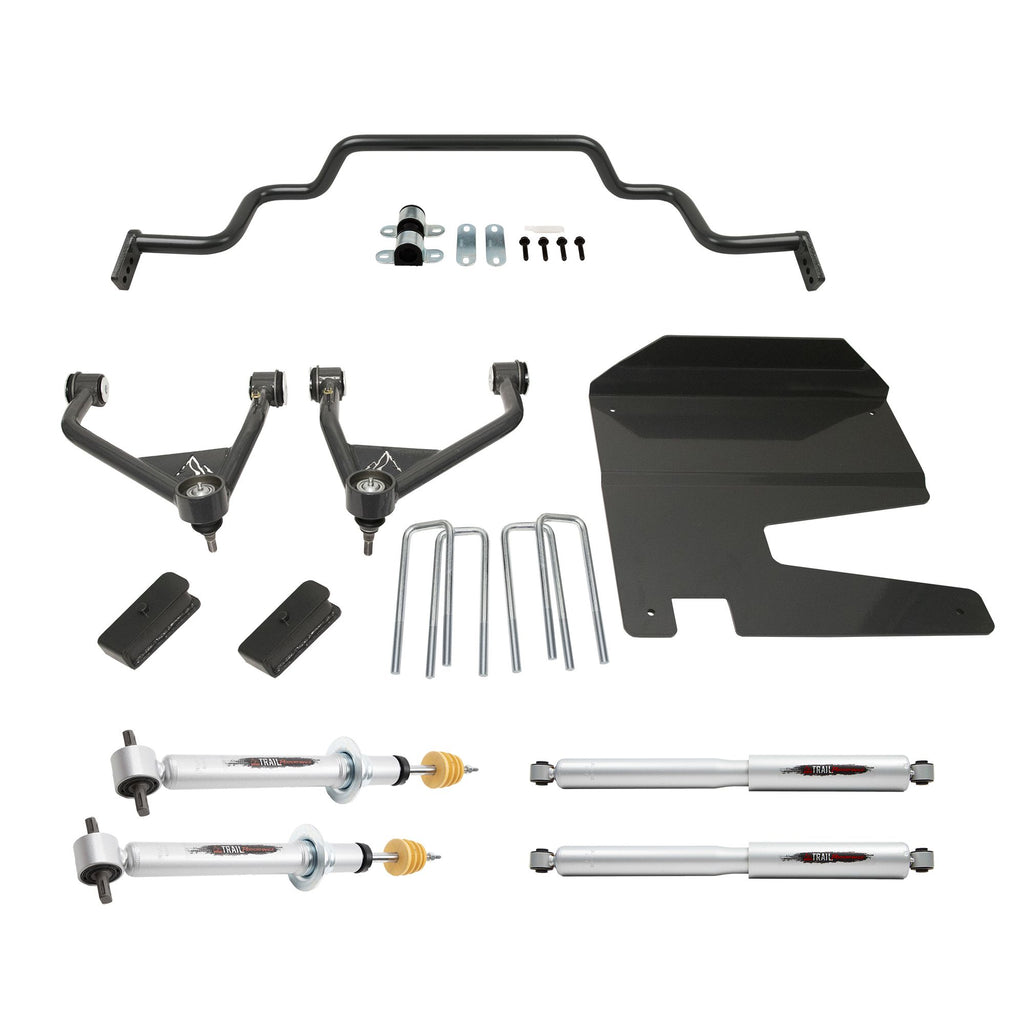 BELLTECH 150212TPS LIFT KIT 4IN. LIFT KIT INC. FRONT AND REAR TRAIL PERFORMANCE STRUTS/SHOCKS, FRONT SWAY BAR 2019-2023 CHEVROLET SILVERADO 2WD/4WD (ALL CABS) 4IN. LIFT