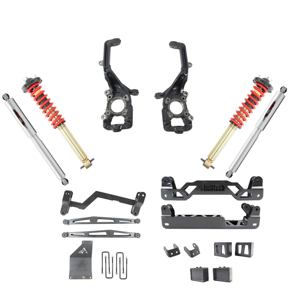 BELLTECH 152501TPC LIFT KIT 6in.-7in. Lift Kit Inc. Front and Rear Trail Performance Coilovers/Shocks 2015-2020 Ford F150 4WD (All Cabs) Short Bed 6in.-7in. Lift Kit W/ Trail Performance Coilovers