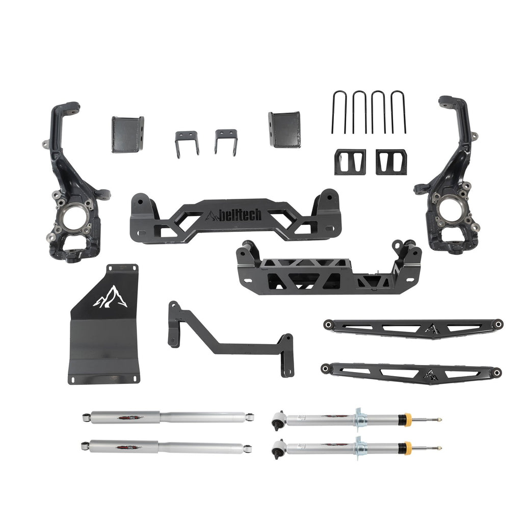 BELLTECH 152510TP LIFT KIT 6-7in. Lift Kit Inc. Front and Rear Trail Performance Struts/Shocks 2021 Ford F-150 (All Cabs) 4WD 6-7in. Lift