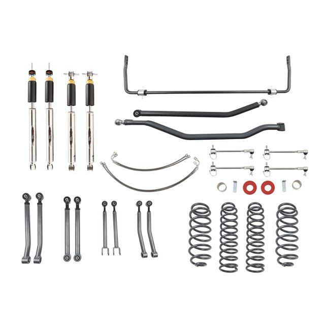 BELLTECH 153201HKP LIFT KIT 4 in. Lift Kit Inc. Front and Rear Trail Performance Struts/Shocks 2007-2017 Wrangler Rubicon Unlimited JK 4dr 4 in. Lift