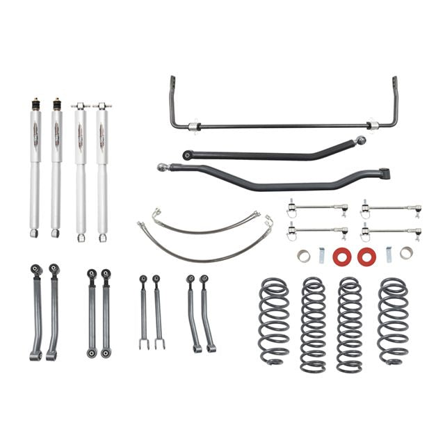 BELLTECH 153201TPS LIFT KIT 4 in. Lift Kit Inc. Front and Rear Trail Performance Struts/Shocks 2007-2017 Wrangler Rubicon Unlimited JK 4dr 4 in. Lift