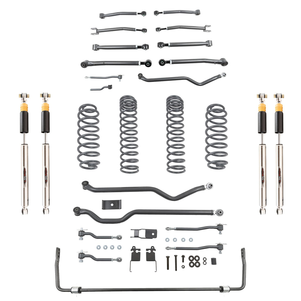 BELLTECH 153204HKP LIFT KIT 4IN. LIFT KIT INC. FRONT AND REAR TRAIL PERFORMANCE PLUS SHOCKS 2021+ WRANGLER RUBICON JL DIESEL 3.0L (4-DOOR)