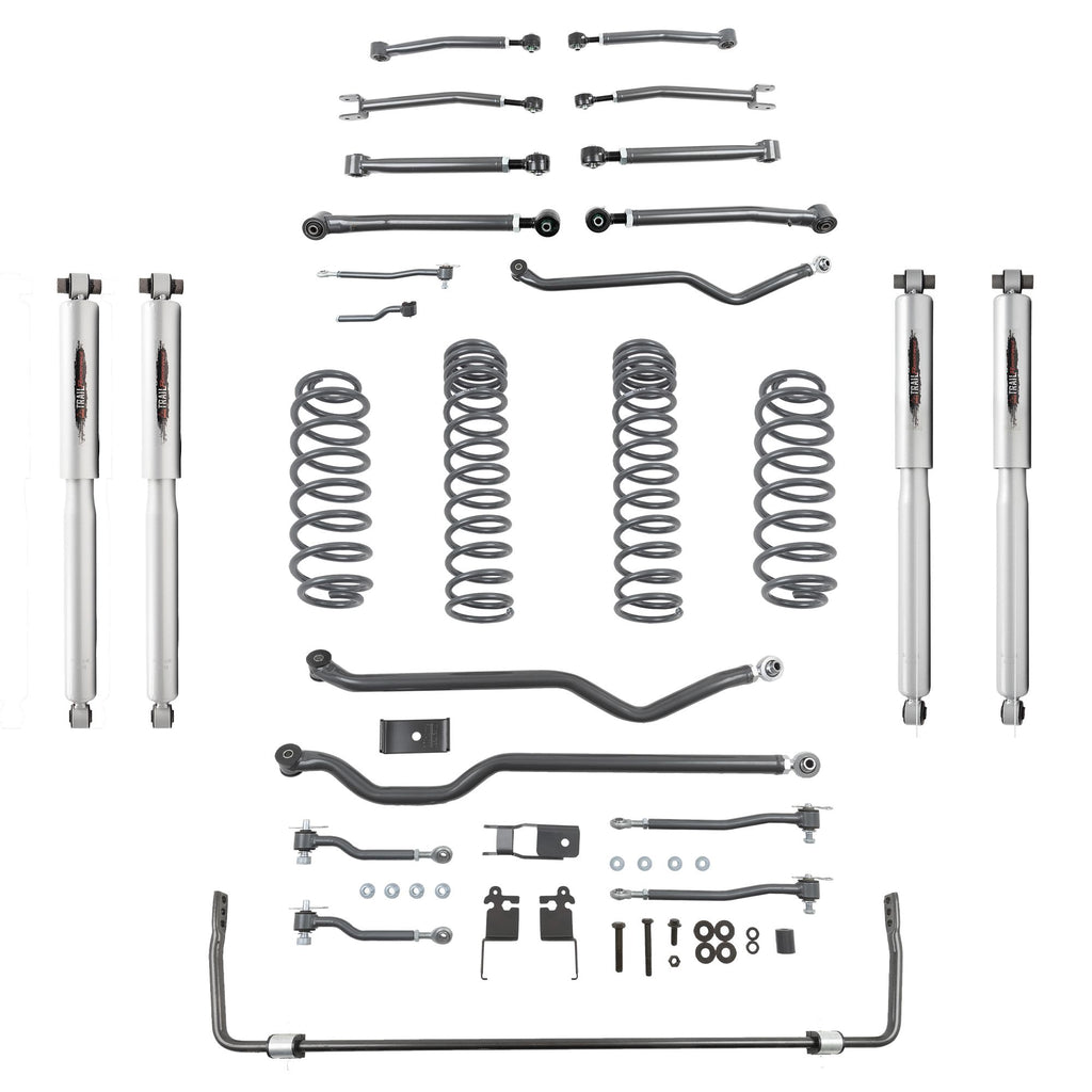 BELLTECH 153204TPS LIFT KIT 4IN. LIFT KIT INC. FRONT AND REAR TRAIL PERFORMANCE SHOCKS 2021+ WRANGLER RUBICON JL DIESEL 3.0L (4-DOOR)