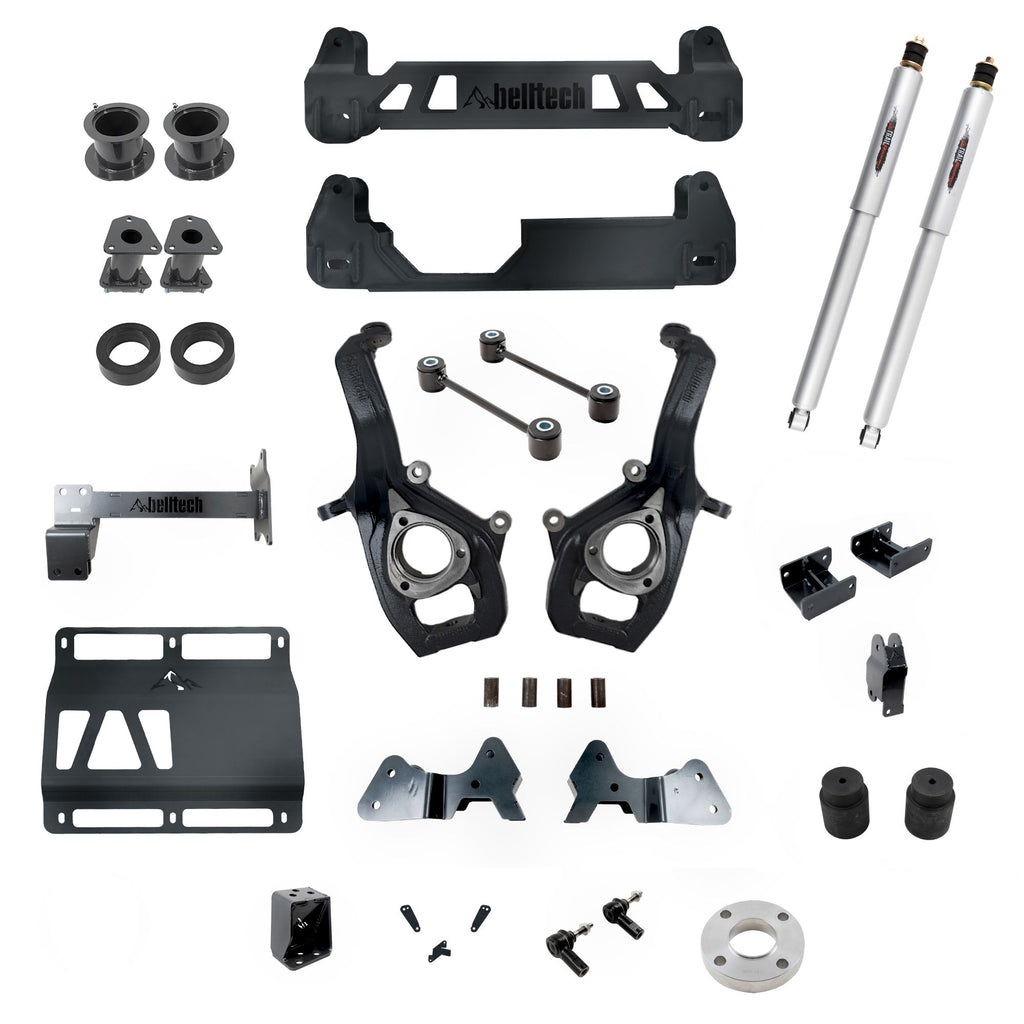 BELLTECH 153712BK LIFT KIT 6IN. LIFT KIT INC. REAR TRAIL PERFORMANCE SHOCKS ONLY 2019-2023 RAM 1500 4WD 6IN. LIFT