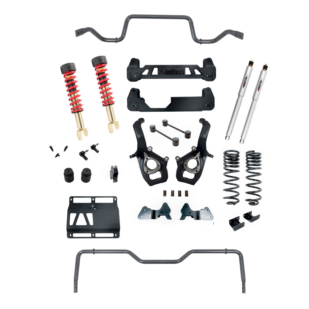 BELLTECH 153713HK LIFT KIT 6-9in. Lift Kit Inc. Front and Rear Trail Performance Coilovers/Shocks 2019+ Ram 1500 2WD Lift Kit W/ Front Coilovers 6in.-9in. Lift