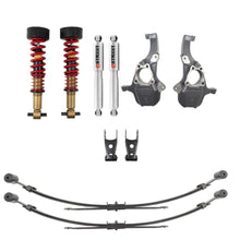 Load image into Gallery viewer, BELLTECH 350345SPC LOWERING KIT COMPLETE KIT INC. FRONT AND REAR HEIGHT ADJUSTABLE COILOVERS 2019+ Silverado/Sierra 1500 2WD/4WD 0-4IN. F / 4IN. R