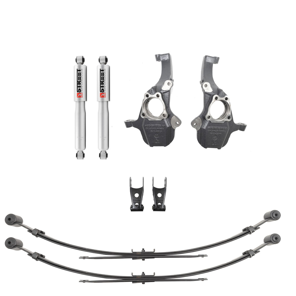 BELLTECH 350345 LOWERING KIT FRONT AND REAR COMPLETE KIT W/O SHOCKS 2019+ Silverado/Sierra 1500 2WD/4WD 2IN. F / 4IN. R