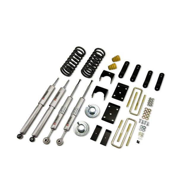 BELLTECH 441SP LOWERING KITS  Front And Rear Complete Kit W/ Street Performance Shocks 2007-2018 Toyota Tundra V8 only ((All Cabs): except TRD) 2 in. F/4 in. R drop W/ Street Performance Shocks