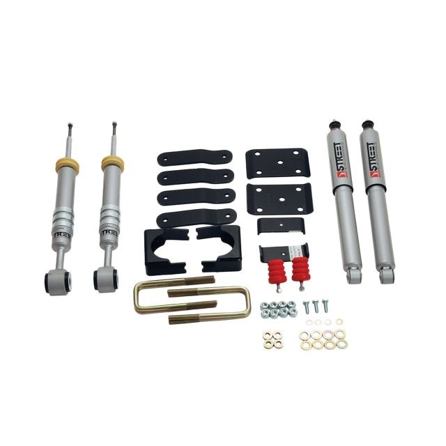 BELLTECH 442SP LOWERING KITS  Front And Rear Complete Kit W/ Street Performance Shocks 2007-2018 Toyota Tundra V8 only ((All Cabs): except TRD) +2 in. to -2 in. F/4 in. R drop W/ Street Performance Shocks