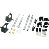 BELLTECH 641SP LOWERING KITS  Front And Rear Complete Kit W/ Street Performance Shocks 2007-2013 Chevrolet Silverado/Sierra ((All Cabs), 2WD/4WD) 2 in. F/4 in. R drop W/ Street Performance Shocks