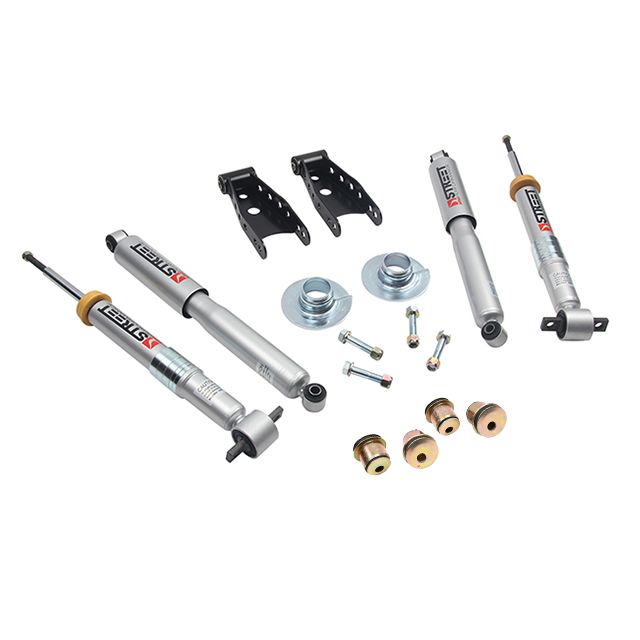 BELLTECH 645SP LOWERING KITS  Front And Rear Complete Kit W/ Street Performance Shocks 2007-2013 Chevrolet Silverado/Sierra ((All Cabs), 2WD/4WD) +1 in. to -2 in. F/2 in. or 3 in. R drop W/ Street Performance Shocks