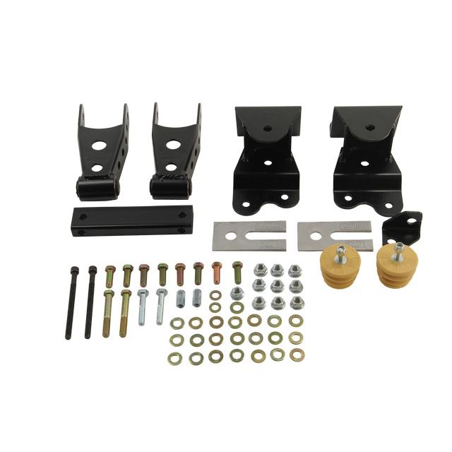 BELLTECH 6503 SHACKLE & HANGER KIT 4 in. Drop Leaf Spring Shackle & Hanger Kit (Front Hanger/Rear Shackle)  1988-1998 Chevrolet Silverado/Sierra C1500 Ext Cab 4 in. Rear Drop