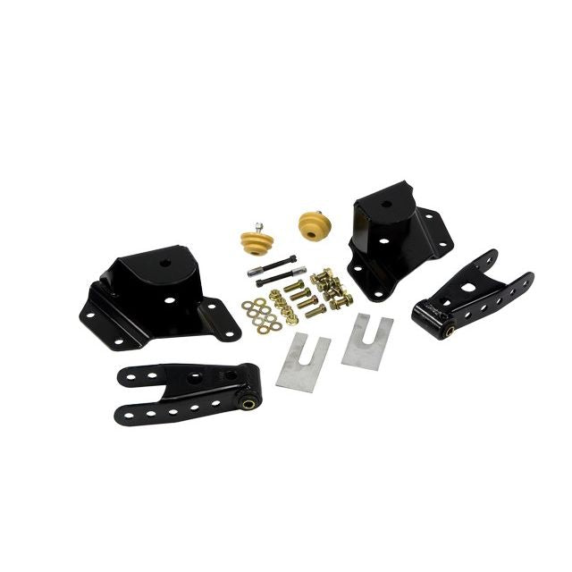 BELLTECH 6512 SHACKLE & HANGER KIT 4 in. Drop Leaf Spring Shackle & Hanger Kit (Front Hanger/Rear Shackle)  1999-2006 Chevrolet Silverado/Sierra 1500 Std Cab Short bed Only 4 in. Rear Drop