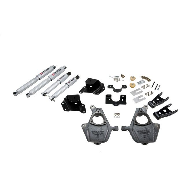 BELLTECH 660SP LOWERING KITS  Front And Rear Complete Kit W/ Street Performance Shocks 1999-2000 Chevrolet Silverado/Sierra (Ext Cab) 2 in. F/4 in. R drop W/ Street Performance Shocks