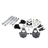 BELLTECH 661SP LOWERING KITS  Front And Rear Complete Kit W/ Street Performance Shocks 2005-2006 Chevrolet Silverado/Sierra (Ext Cab, w/ Factory Front Torsion bar) 3 in. or 4 in. F/4 in. R drop W/ Street Performance Shocks