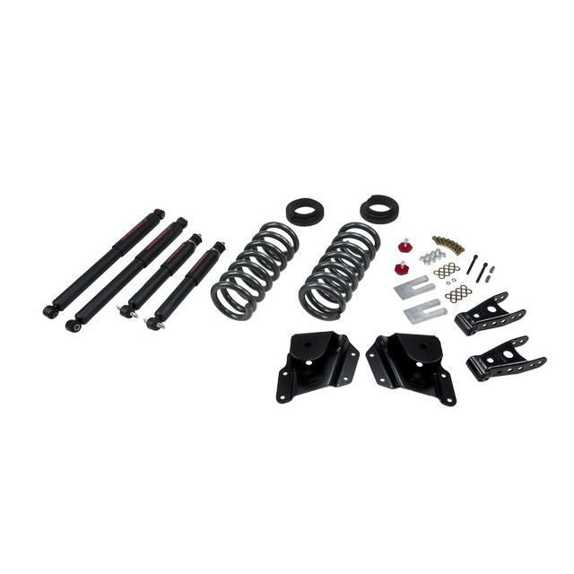 BELLTECH 663ND LOWERING KITS  Front And Rear Complete Kit W/ Nitro Drop 2 Shocks 1999-2006 Chevrolet Silverado/Sierra (Std Cab) 2 in. or 3 in. F/3 in. R drop W/ Nitro Drop II Shocks