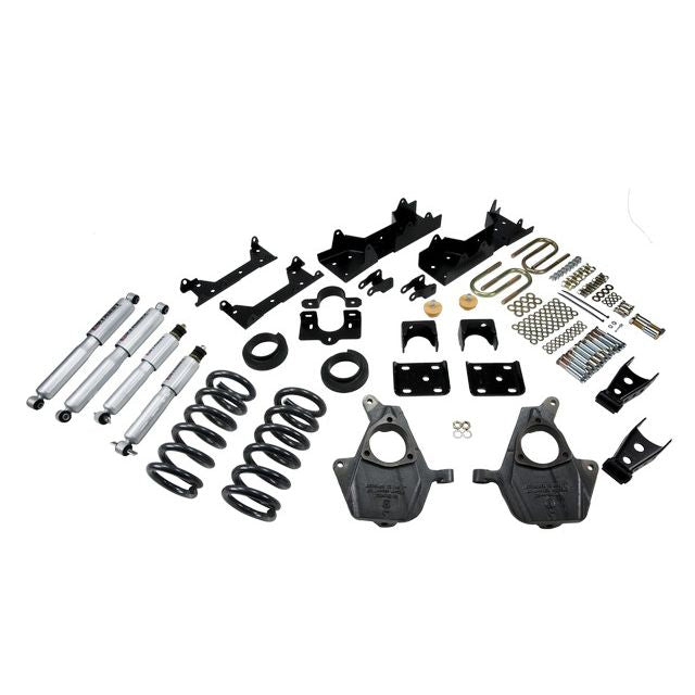 BELLTECH 672SP LOWERING KITS  Front And Rear Complete Kit W/ Street Performance Shocks 2001-2006 Chevrolet Silverado/Sierra (Ext Cab) 4 in. or 5 in. F/6 in. or 7 in. R drop W/ Street Performance Shocks