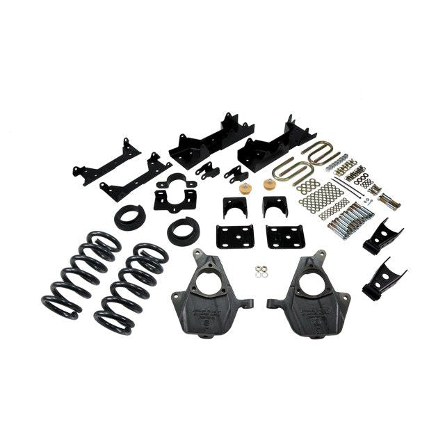 BELLTECH 672 LOWERING KITS  Front And Rear Complete Kit W/O Shocks 2001-2006 Chevrolet Silverado/Sierra (Ext Cab) 4 in. or 5 in. F/6 in. or 7 in. R drop W/O Shocks