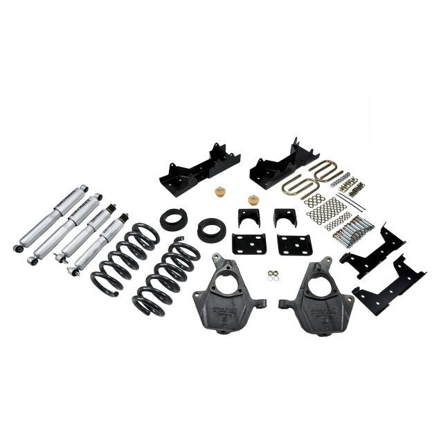 BELLTECH 675SP LOWERING KITS  Front And Rear Complete Kit W/ Street Performance Shocks 2004-2006 Chevrolet Silverado/Sierra (Crew Cab 4DR) 4 in. or 5 in. F/6 in. R drop W/ Street Performance Shocks