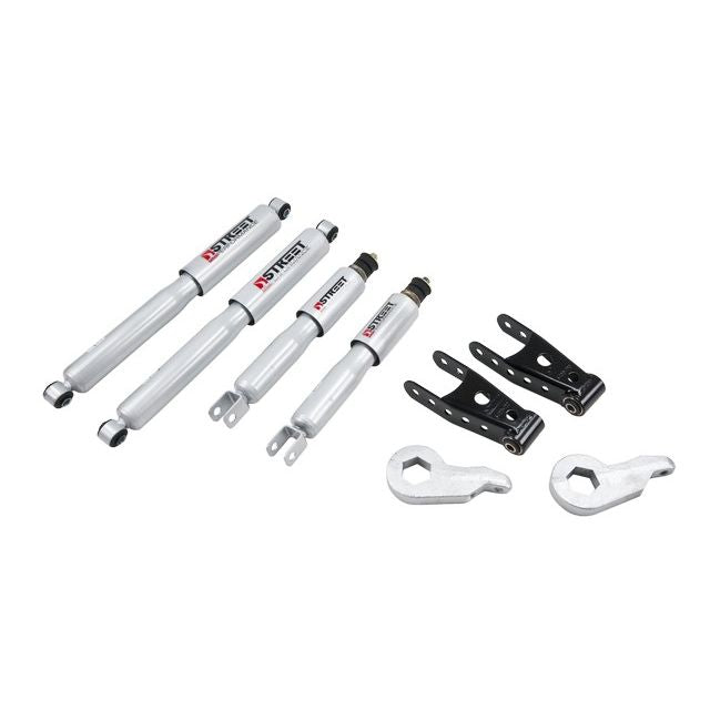 BELLTECH 677SP LOWERING KITS  Front And Rear Complete Kit W/ Street Performance Shocks 2003-2007 Chevrolet Silverado SS (2WD/4WD) 01-04 GMC Sierra Denali 2 in. F/2 in. R drop W/ Street Performance Shocks